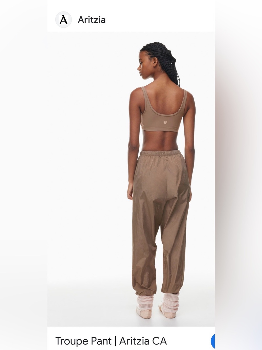 TNA Relaxed Track Pants in Taupe